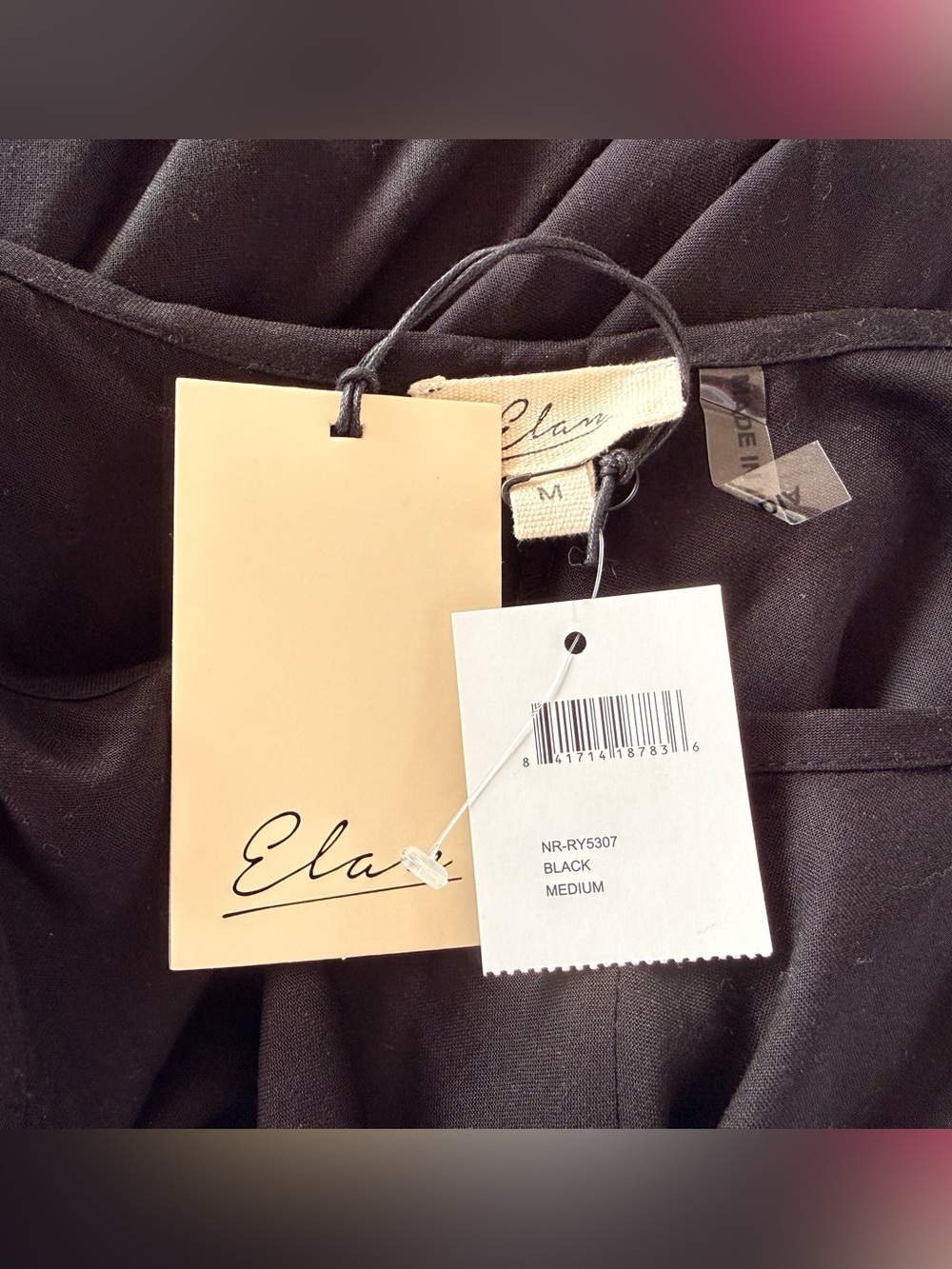 ELAN Black Swim Cover-Up NWT M - Picture 3 of 5